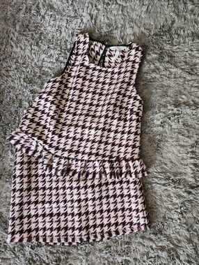 BCBGeneration Pink, Black & Cream Chevron Knit Top